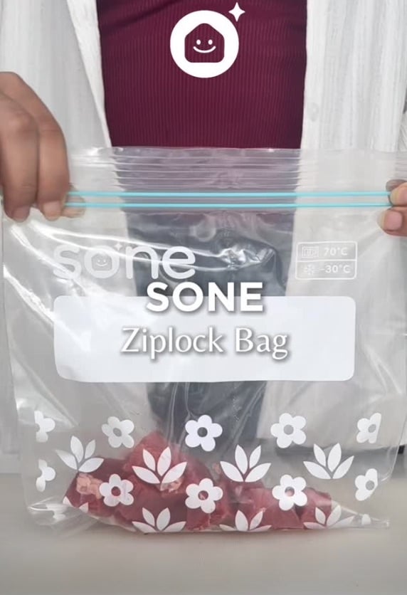 Sone Ziplock Bag with floral pattern